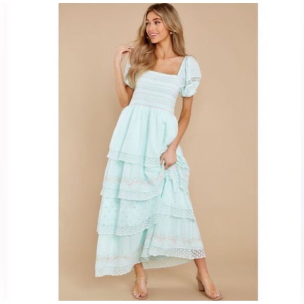 Capella Embroidered Cotton Long Dress
